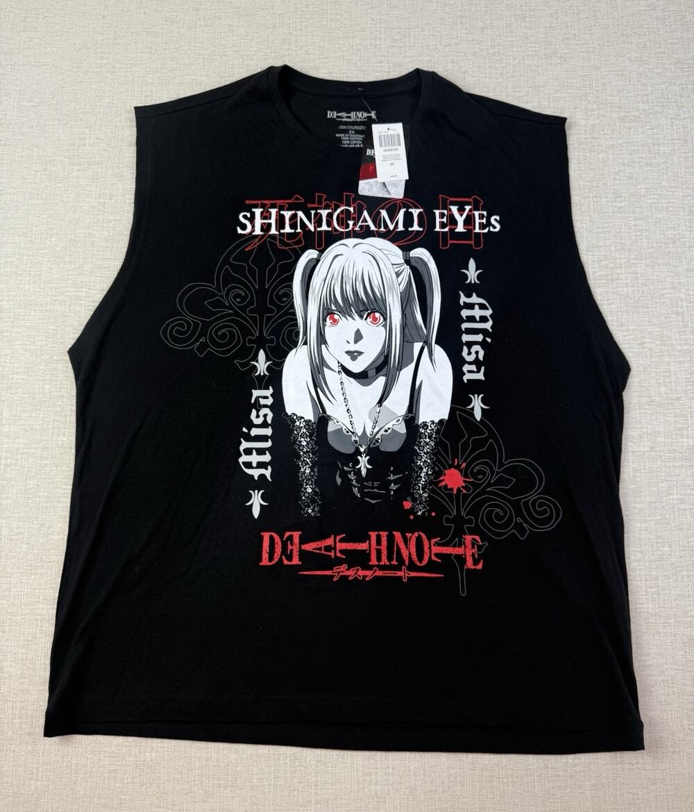 Death Note Misa Amane Shinigami Eyes Sleeveless Graphic Shirt 2X NWT Anime